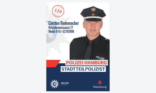 Plakat Stadtteilpolizist Eidelstedt