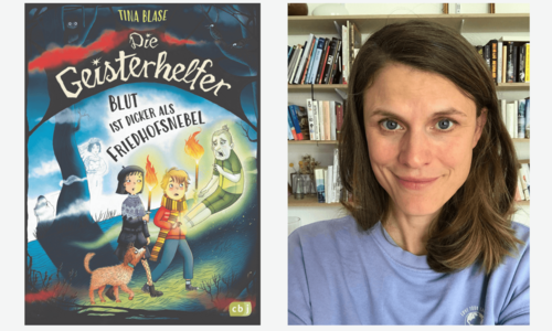 Buchcover "Die Geisterhelfer" und Autorin "Tina Blase"