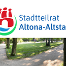 Logo Stadtteilrat Altona-Altstadt und Foto von Park
