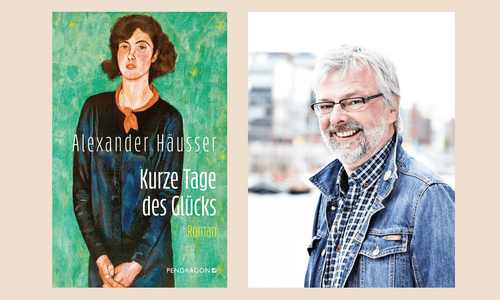 Portrait von Autor Alexander Häusser und Buchcover