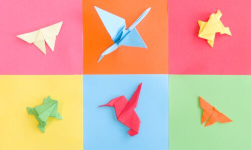 Verschiedene Origami Figuren