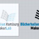das gestickte Logo der Bücherhallen