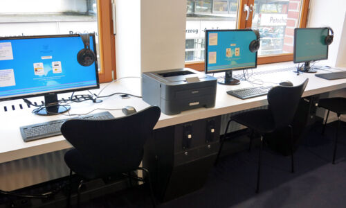 Kunden-PCs in der Bücherhalle Volksdorf