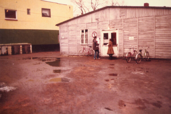 Bücherhalle Farmsen 1958 in der Baracke im Berner Heerweg