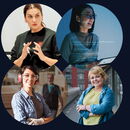 Collage von Fotos von 4 Frauen