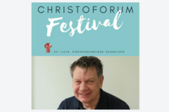 Überschrift "Christoforum Festival" und Bild von Andreas Schlüter