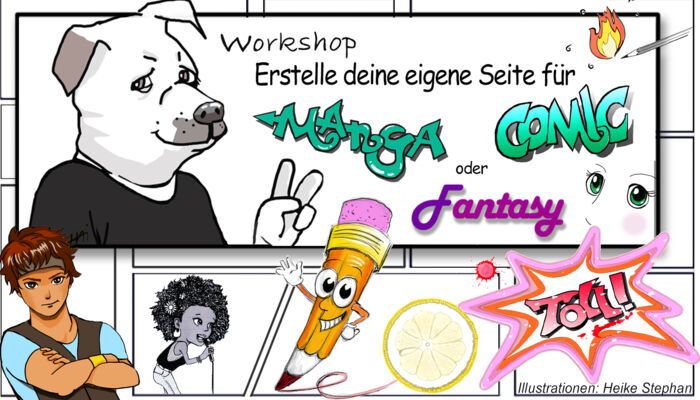 verschiedene Zeichnungen im Manga-Stil