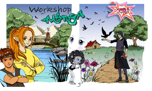 Manga-Zeichnungen von verschiedenen Personen.