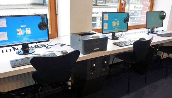 Kunden-PCs in der Bücherhalle Volksdorf