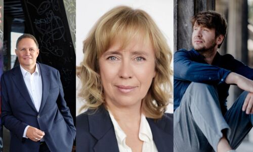 Dr. Carsten Brosda, Britta Hilpert und Dimitrij Kapitelman.