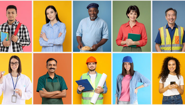 Collage, Arbeitnehmer, divers