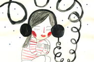 Illustration: Mädchen mit Kopfhörern