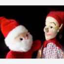 Puppen: Weihnachtsmann und Weihnachtself