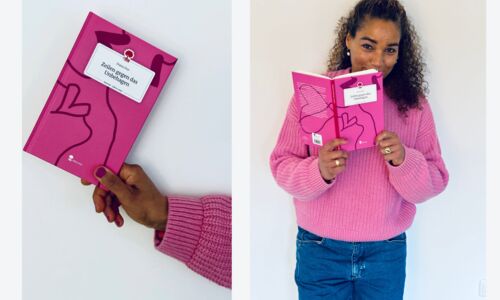 Diana Dua mit ihrem Buch "Zeilen gegen das Unbehagen"