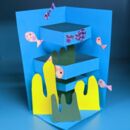 gebasteltes 3D Unterwasserbild.