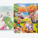 Buchcover "Die verflixten sieben Geißlein" und Spiel "Beppo"