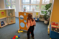 Outdoor-Wurfspiel in der Bücherhalle