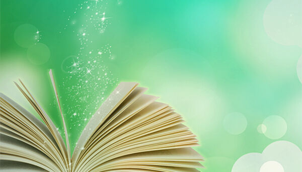 Aufgeschlagenes Buch mit Hintergrund