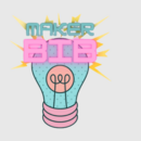 Logo mit Schriftzug und Glühlampe