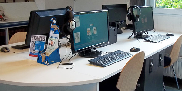 Kunden-PCs in der Bücherhalle Fuhlsbüttel