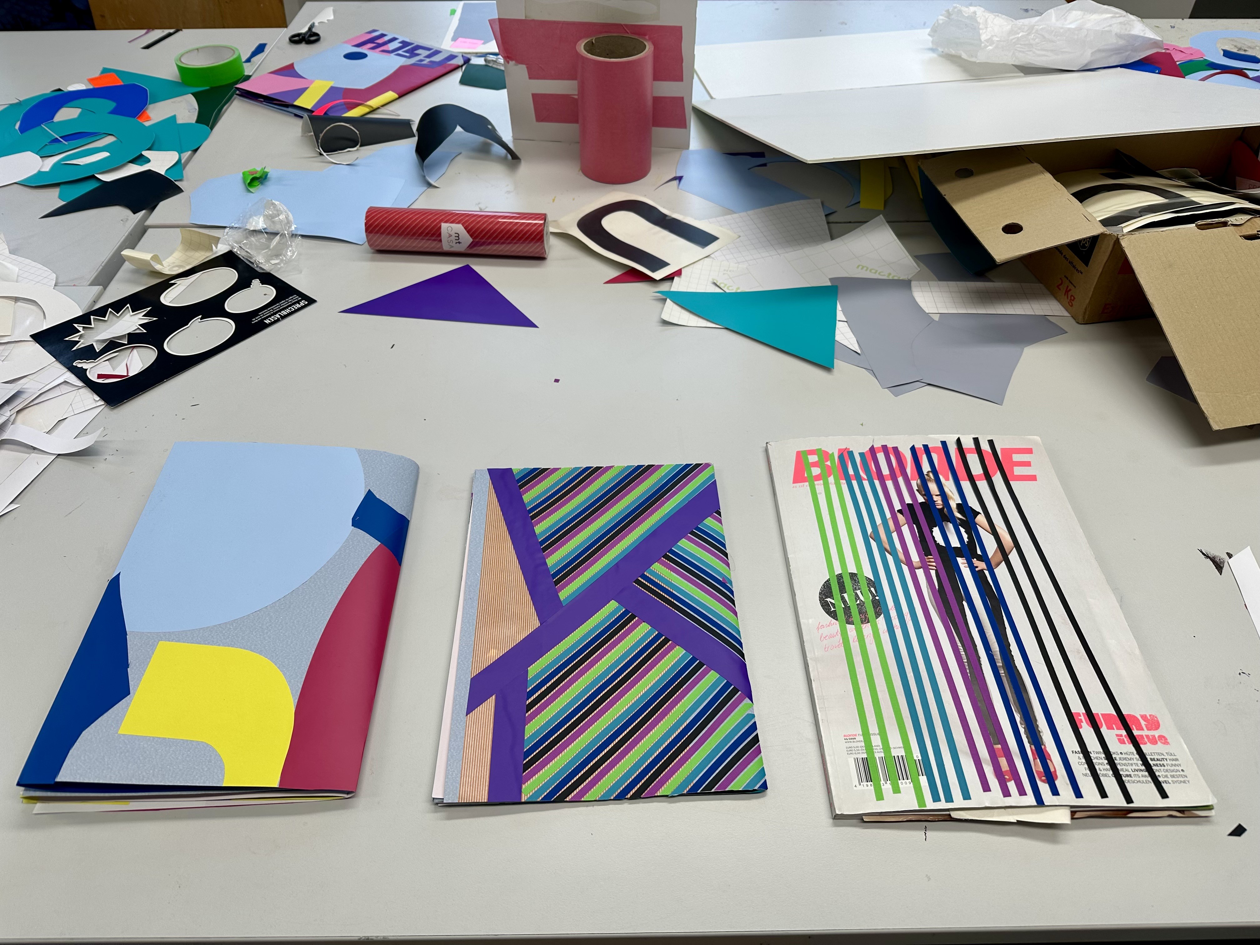 Foto von verschiedenen Bastelmaterialien, die für diesen Workshop benötigt werden.